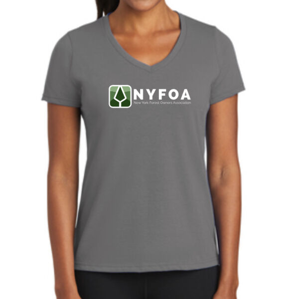 Port & Company® Ladies Performance Blend V-Neck Tee Thumbnail