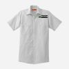 Short Sleeve Striped Industrial Work Shirt Thumbnail